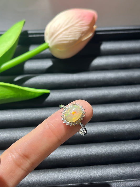 S925: Opal rings