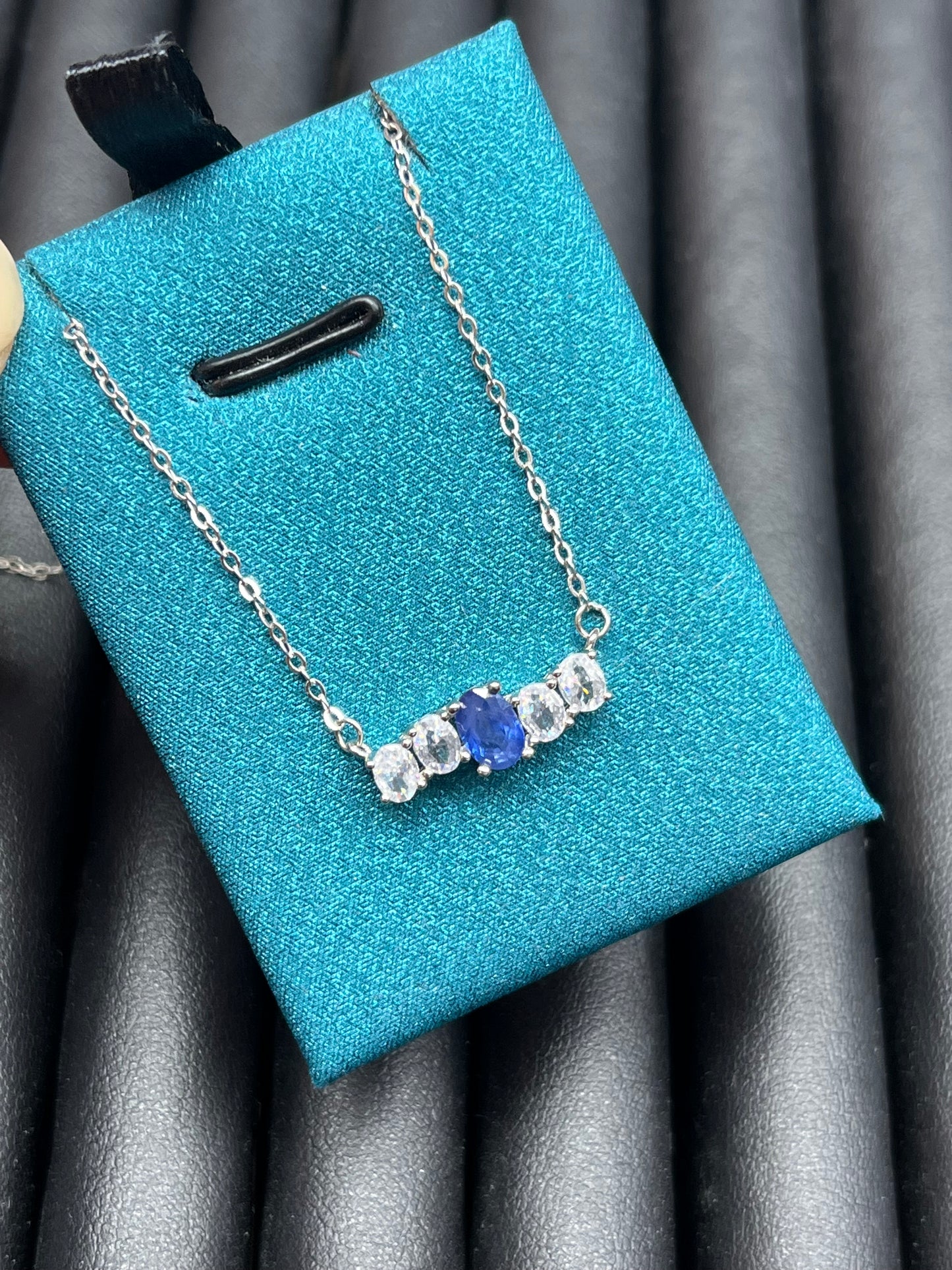 S925 sapphire necklace