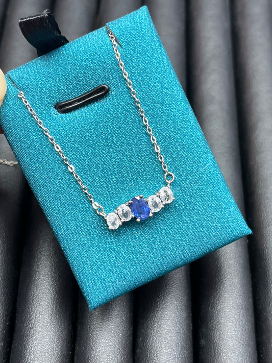 S925 sapphire necklace