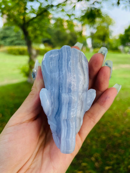 crystal---bluelace agate elephant