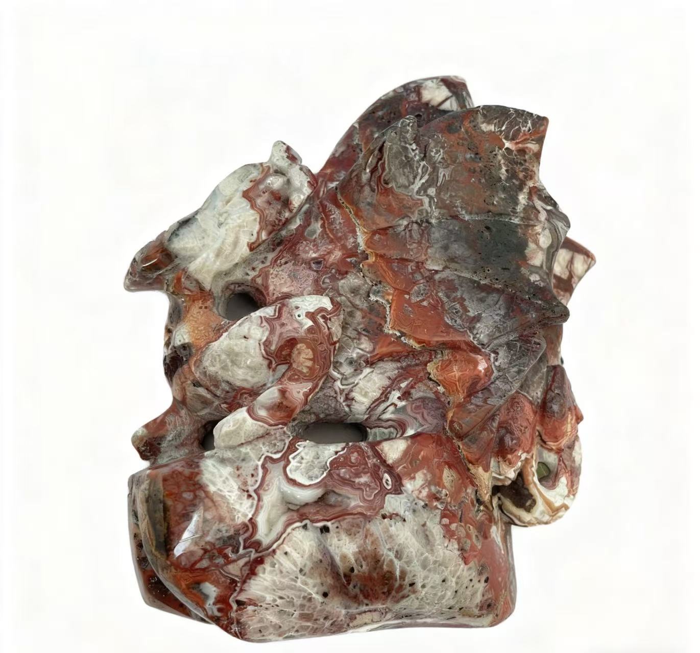 Mexican agate dragon shaped sculptures