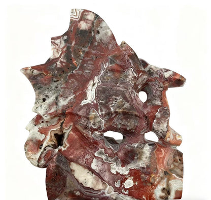 Mexican agate dragon shaped sculptures