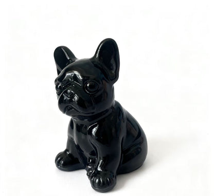 Different materials dog carving natural crystals.6cm