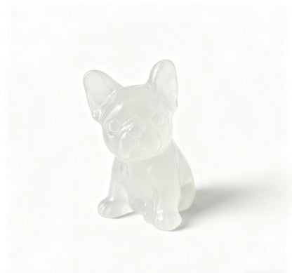 Different materials dog carving natural crystals.6cm