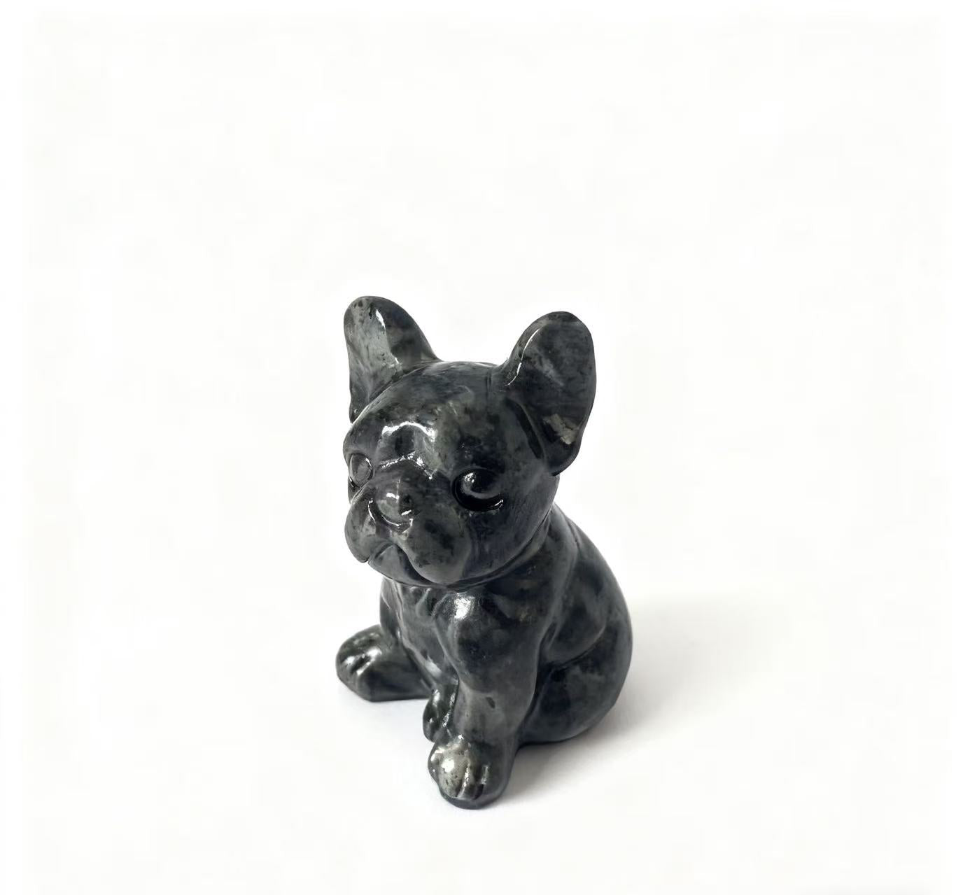 Different materials dog carving natural crystals.6cm