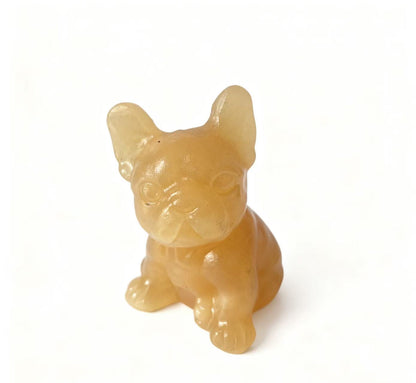 Different materials dog carving natural crystals.6cm