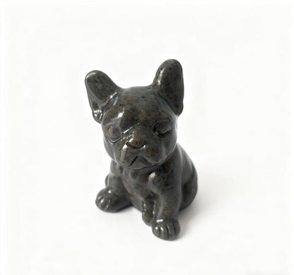 Different materials dog carving natural crystals.6cm