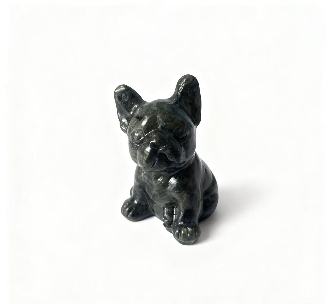 Different materials dog carving natural crystals.6cm