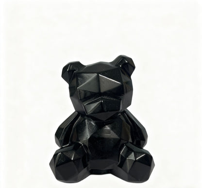 Different materials Sliced bear carving natural crystals.6cm