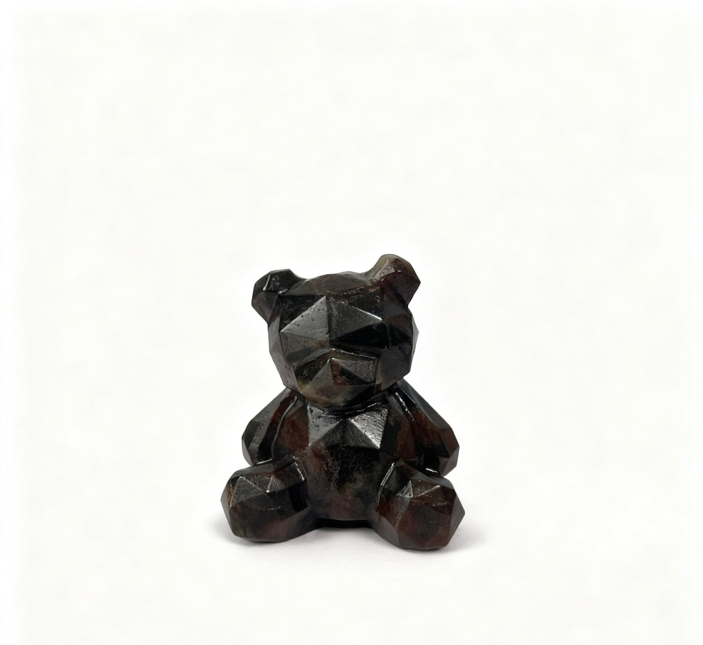 Different materials Sliced bear carving natural crystals.6cm