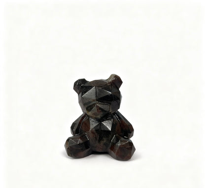 Different materials Sliced bear carving natural crystals.6cm