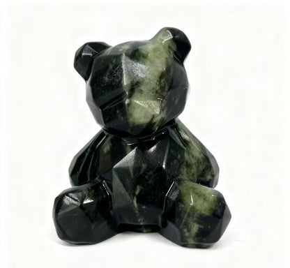Different materials Sliced bear carving natural crystals.6cm