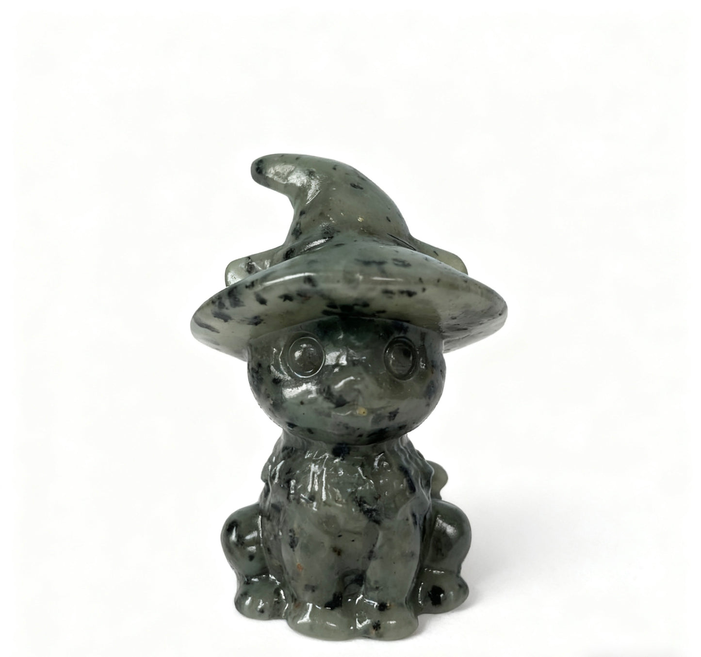 Different materials Witch cat carving natural crystals.6cm