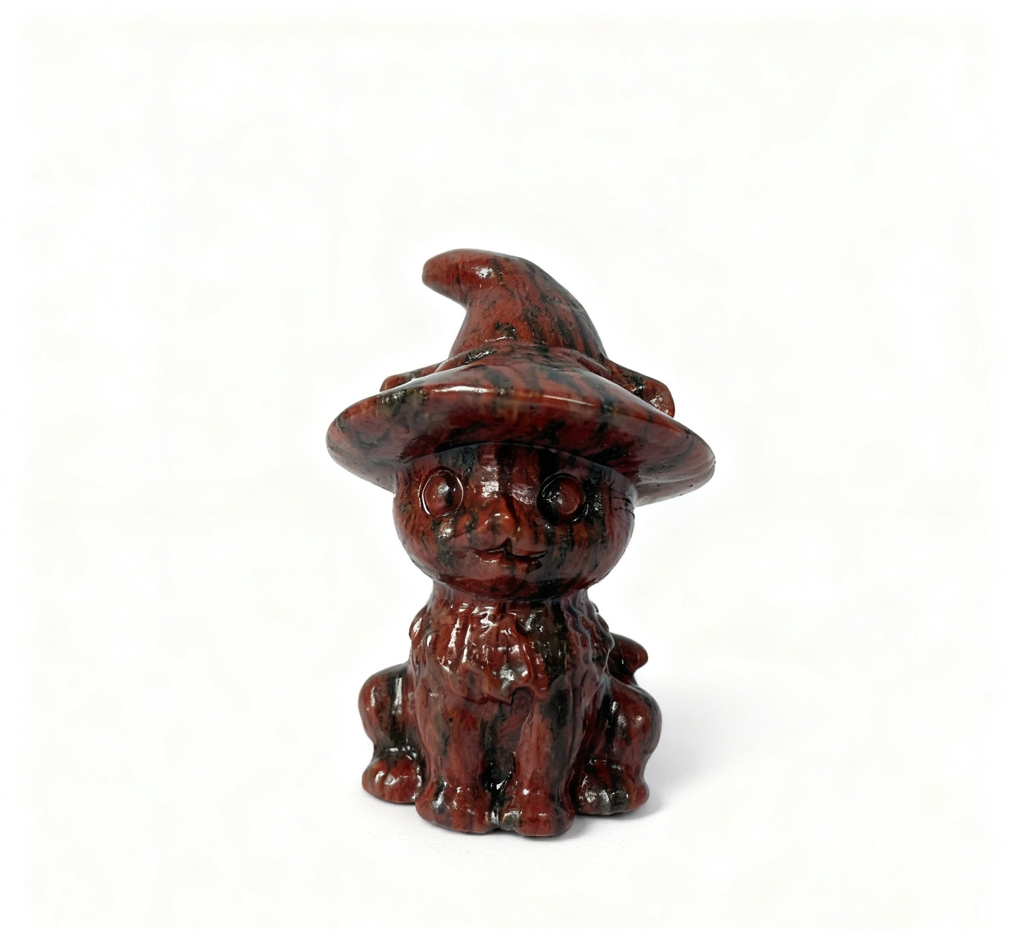 Different materials Witch cat carving natural crystals.6cm
