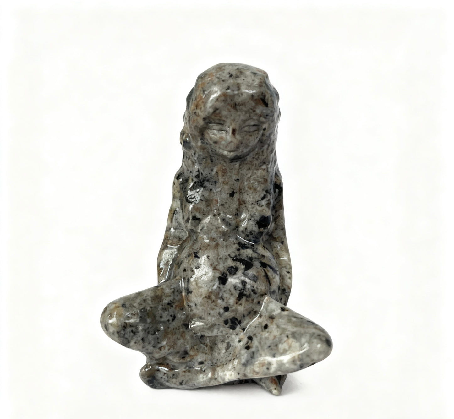 Earth Mother Carving Natural Crystals 6cm