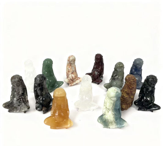 Earth Mother Carving Natural Crystals 6cm