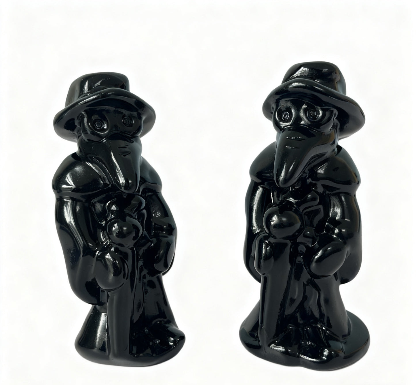 Raven doctor Carving Natural Crystals