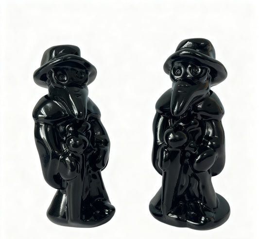 Raven doctor Carving Natural Crystals