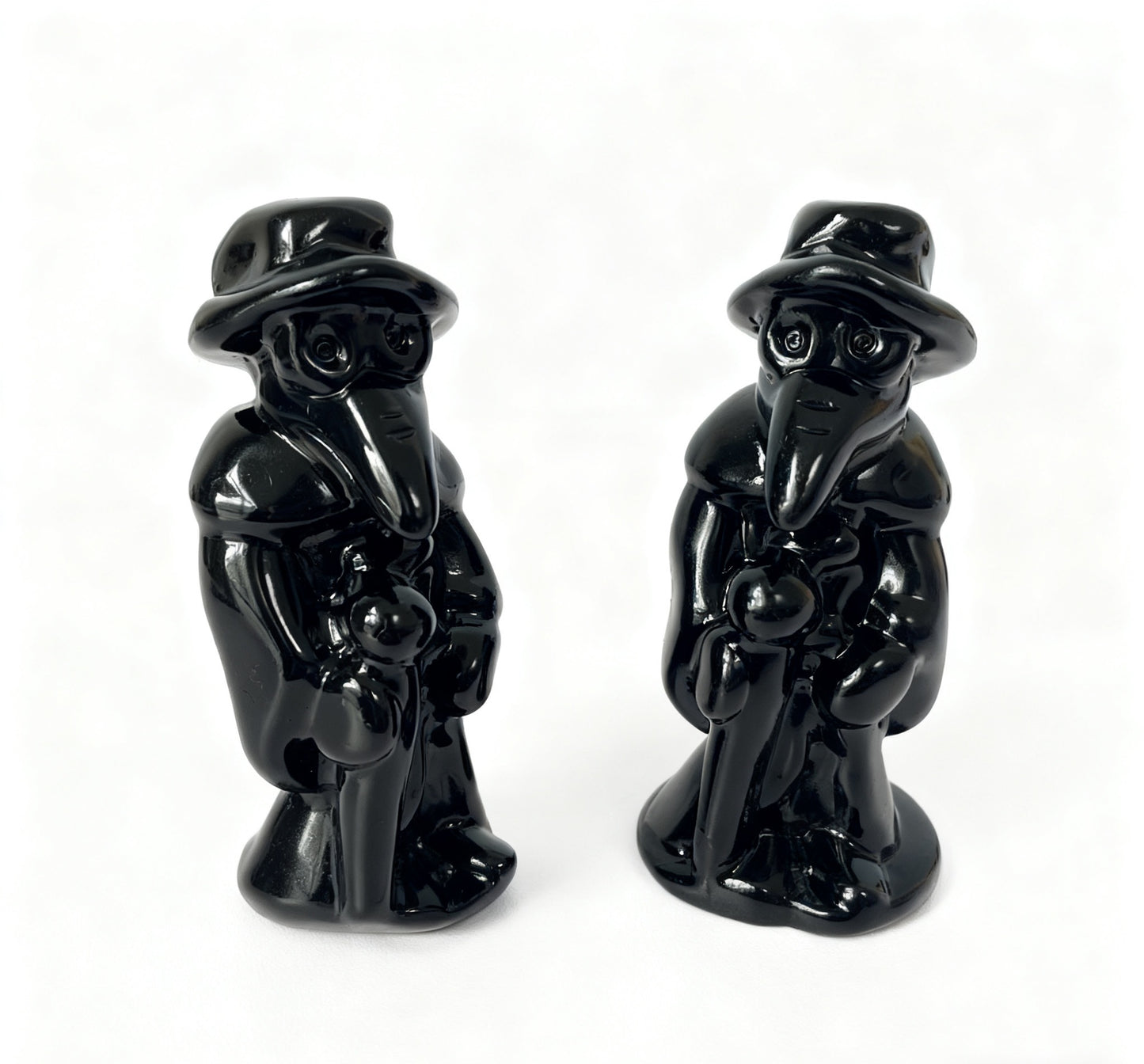 Raven doctor Carving Natural Crystals