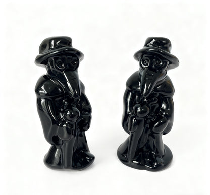 Raven doctor Carving Natural Crystals