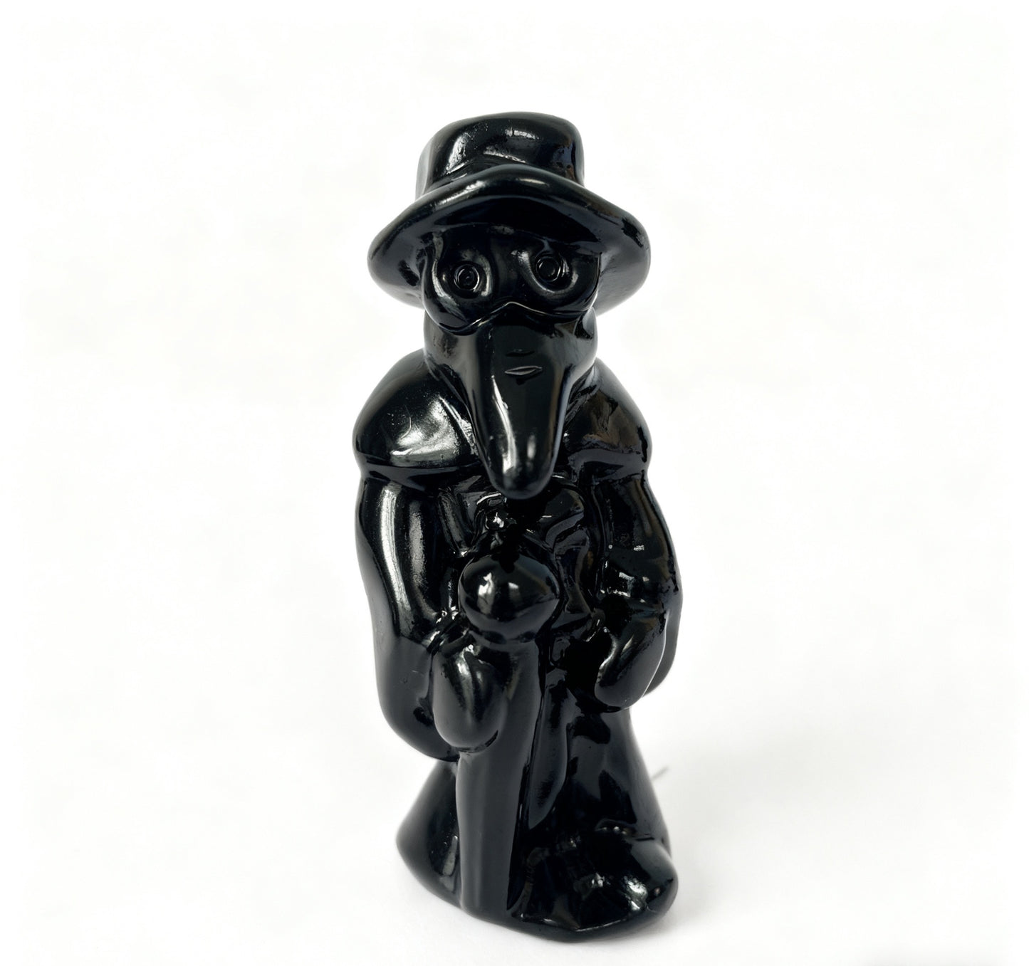 Raven doctor Carving Natural Crystals