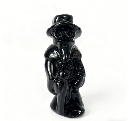 Raven doctor Carving Natural Crystals