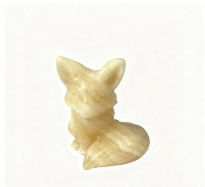 Fox Carving Natural Crystals.4.5cm