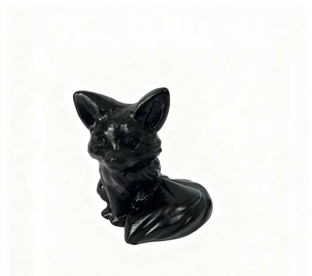 Fox Carving Natural Crystals.4.5cm