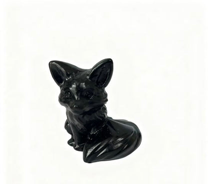 Fox Carving Natural Crystals.4.5cm