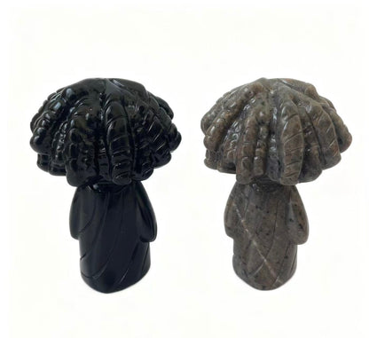 Creepy Dolls Carving Natural Crystals Handcrafted Unique Decorative Figurines for Home Decor 11cm High-Quality Natural Crystals Affordable Price