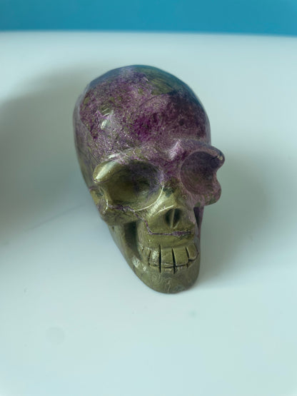 Skeleton crystal carvings of different colors and sizes