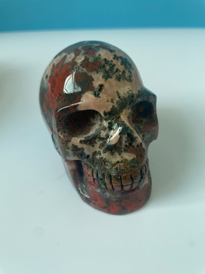 Skeleton crystal carvings of different colors and sizes