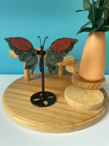 Medium Size Butterfly Wings with Stand 15cm Natural Crystals Unique Design for Display or Decor