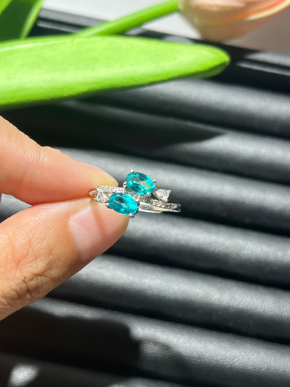 S925:Paraiba Topaz Rings