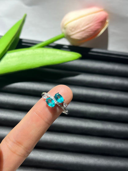 S925:Paraiba Topaz Rings